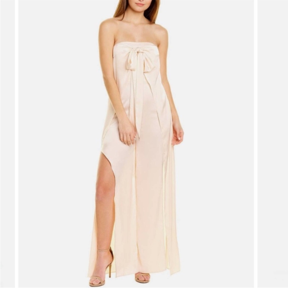 Alexia Admor Strapless Cream Jumpsuit